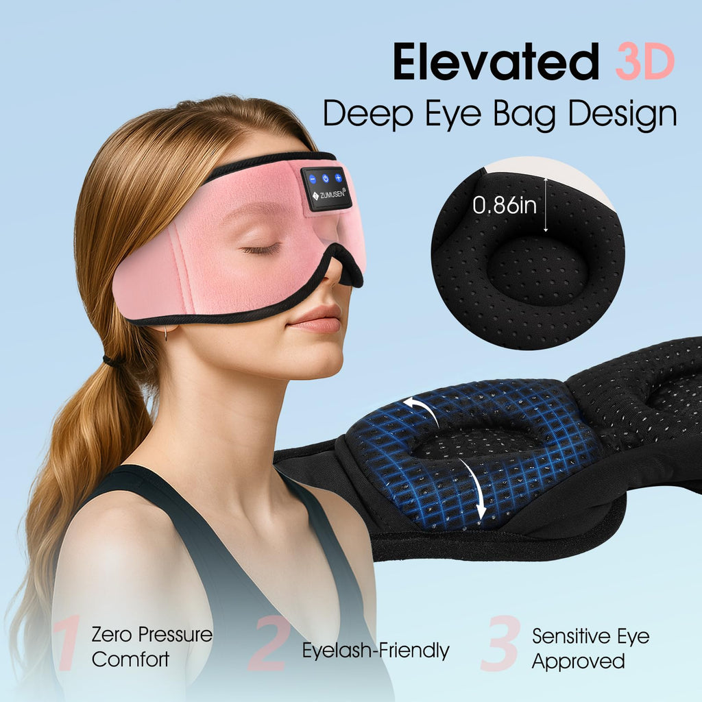 Bluetooth Sleep Headphones 3D Wireless Music Eye Mask E81333