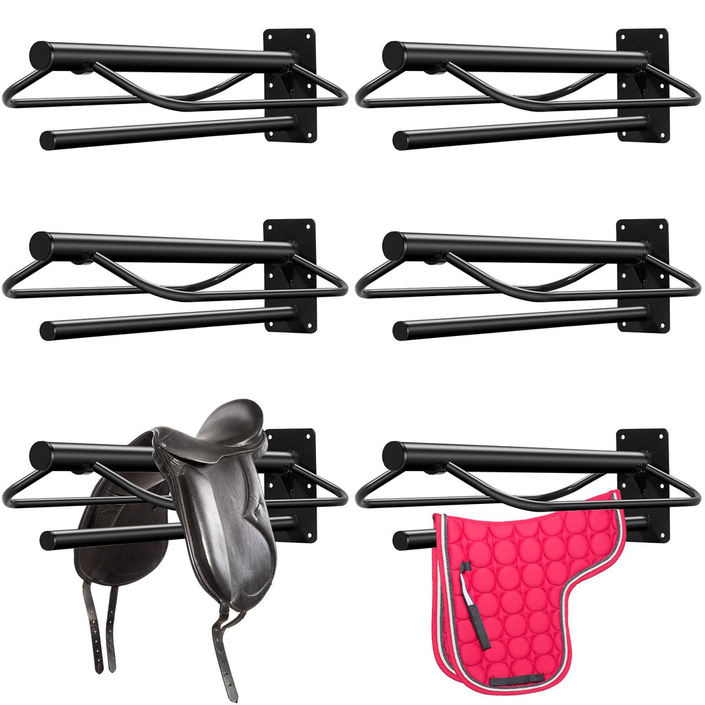 6 Pcs Wall Mount Saddle Rack with Pad Bar B4307