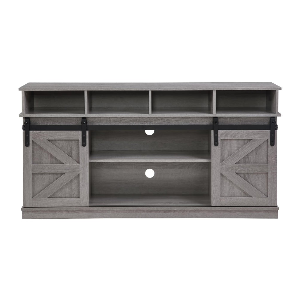 Grey Sliding Barn Door TV Stand P8980