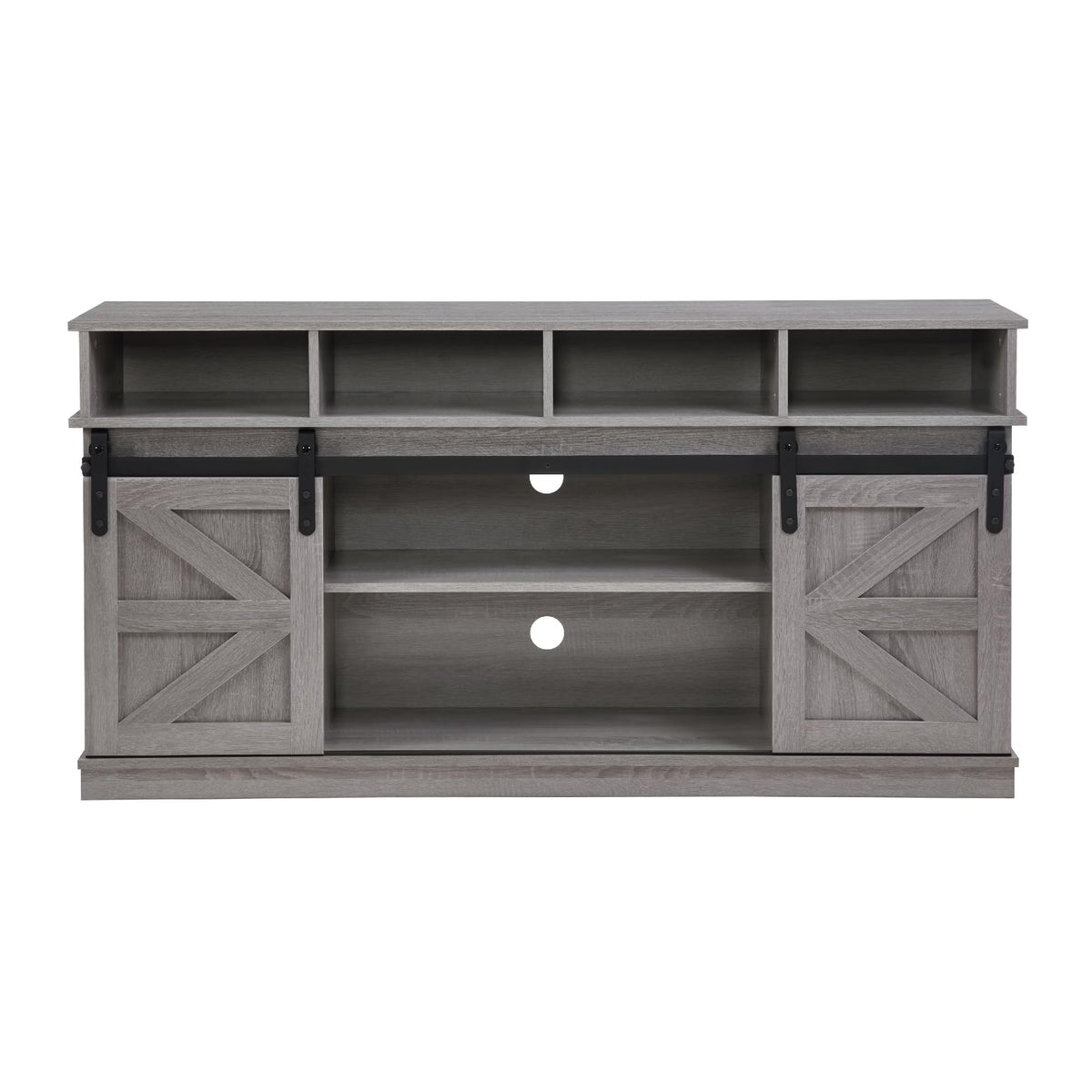 Grey Sliding Barn Door TV Stand P8980