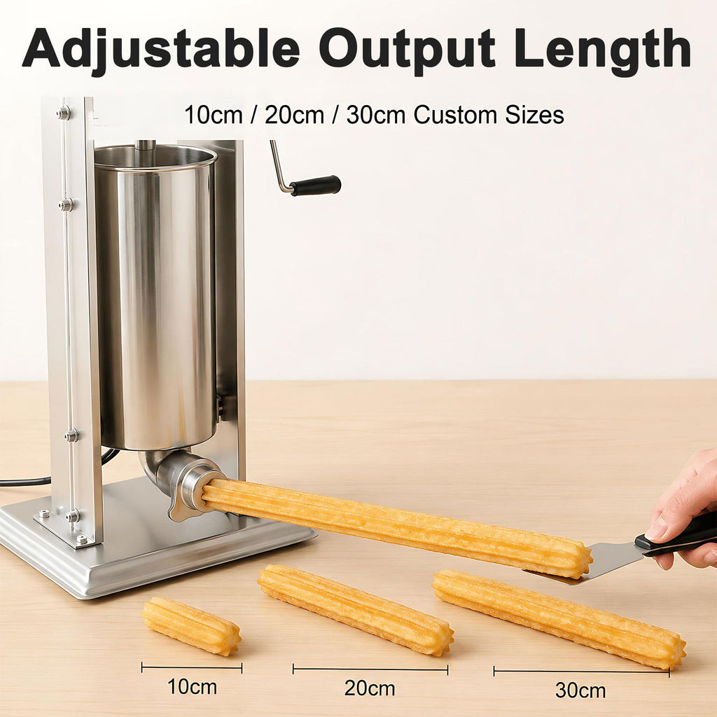 Vertical Manual Churro Extruder with 6-Shape Nozzle Kit B873048