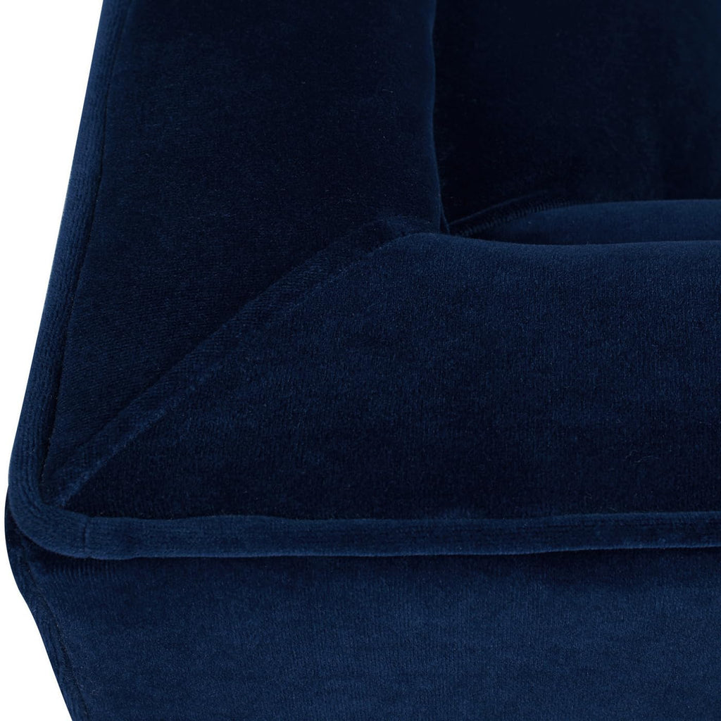 84" Navy Blue Tufted Velvet Sofa D4809