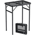 2ft Folding Camping Grill Table Black N134100