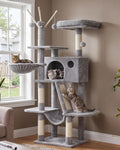 Cat Tree Tower with Padded Platform Bed, Hammock N99351