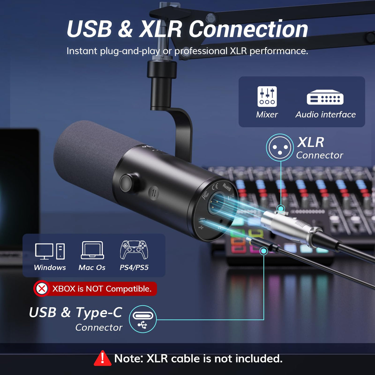 Dynamic Podcast Microphone W67539