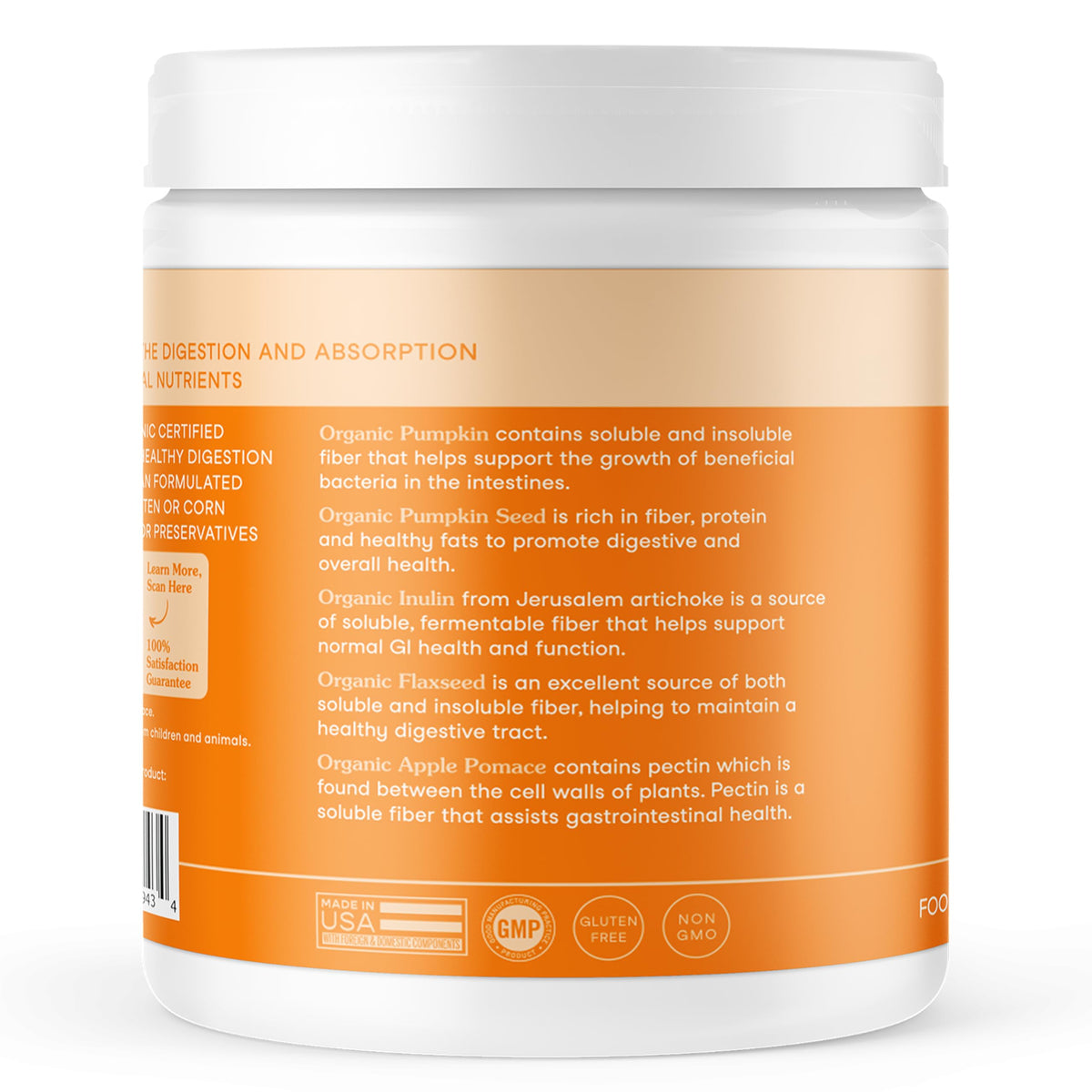 Pumpkin Fiber Supplement Powder 90 Scoops X515293