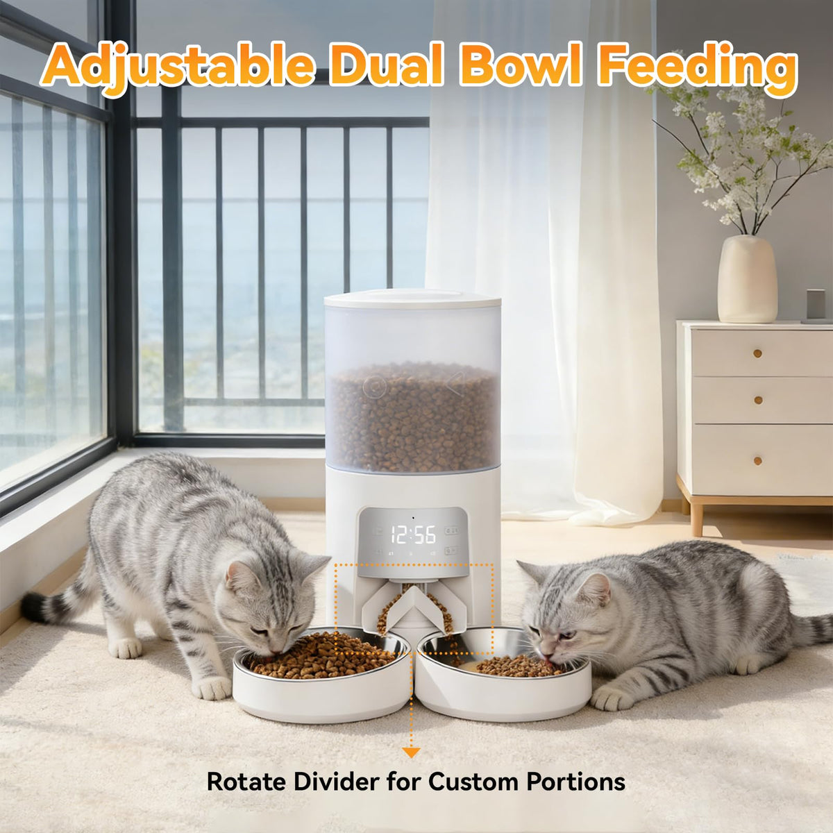 Automatic Cat Feeder 6L White T349917