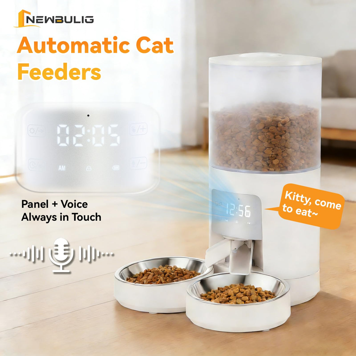 Automatic Cat Feeder 6L White T349917
