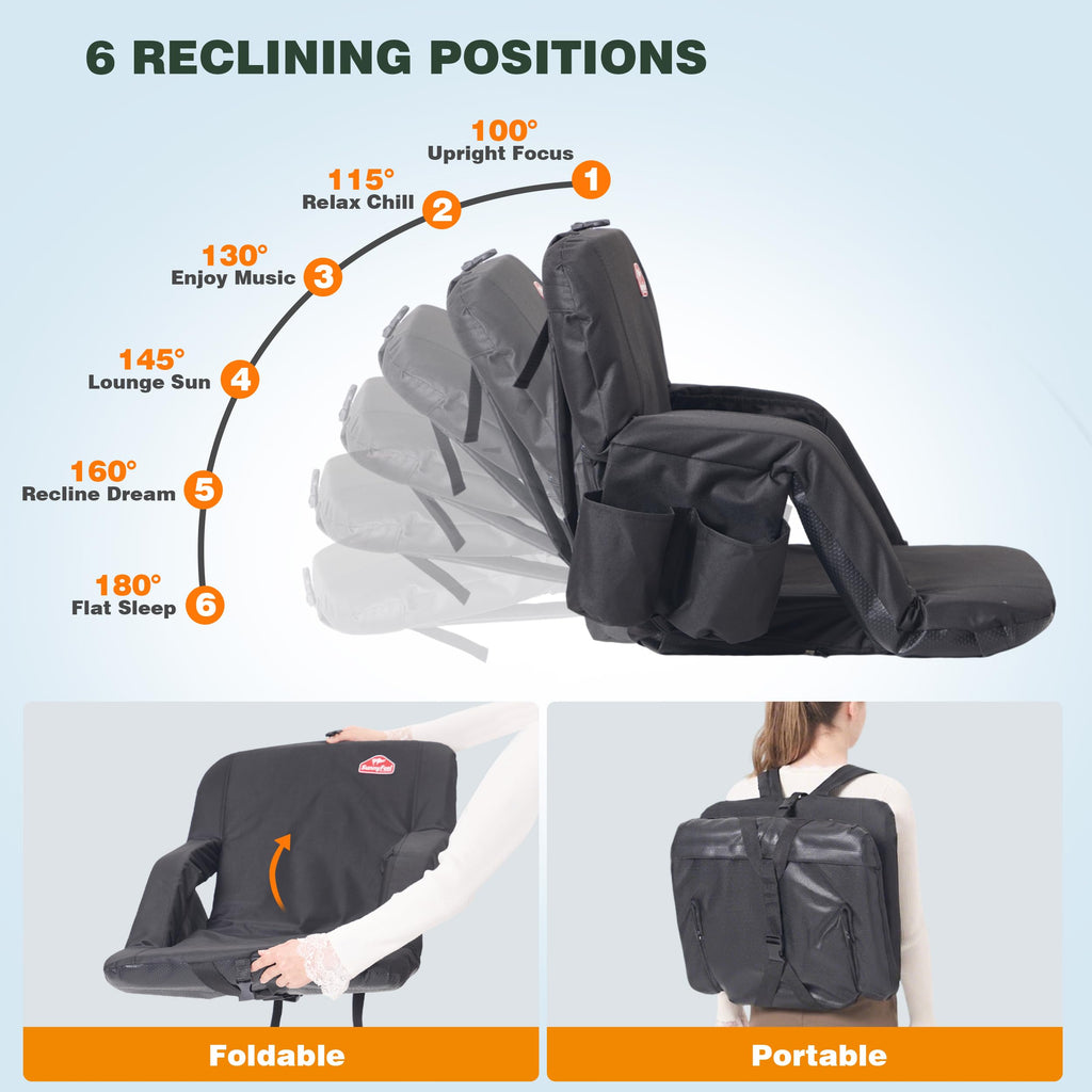 Foldable Stadium Seats 2-Pack with Shoulder Straps I5917