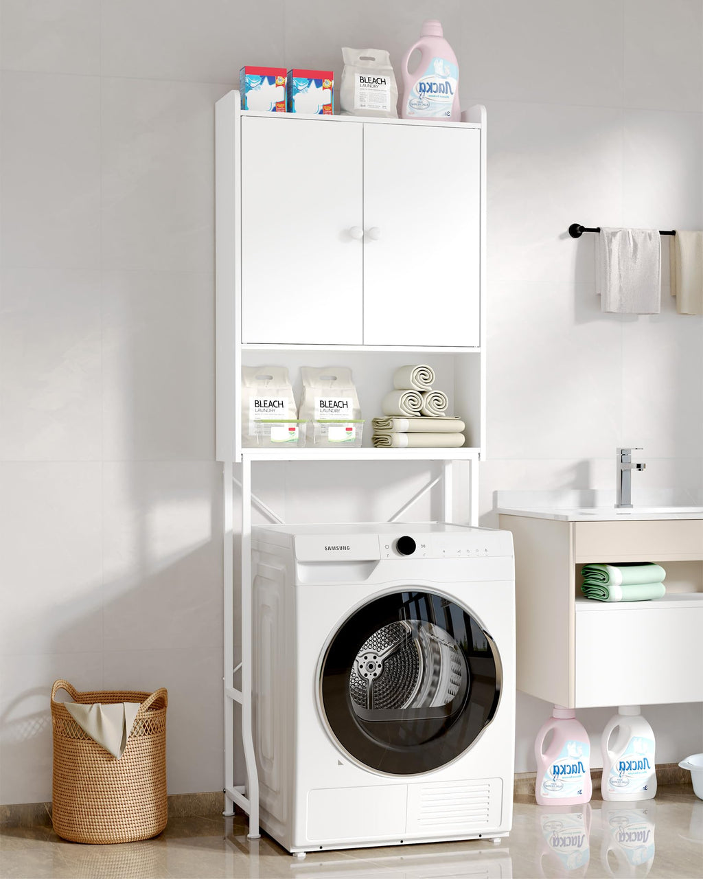 Over Toilet Storage Cabinet with Adjustable Shelf D210383