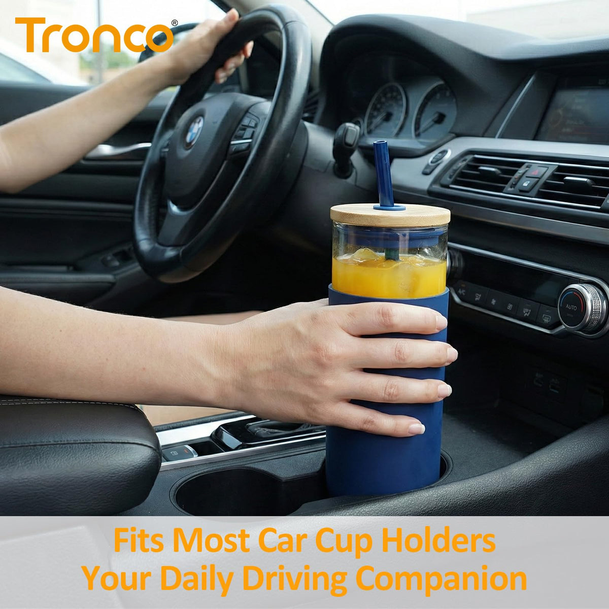 24 oz Glass Tumbler with Lids and Straw A215051