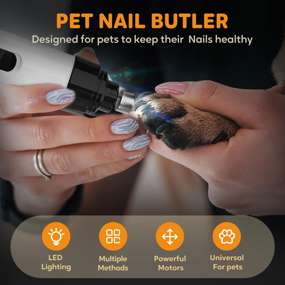 Dog Nail Trimmer with Replacement Grinding Heads A472870
