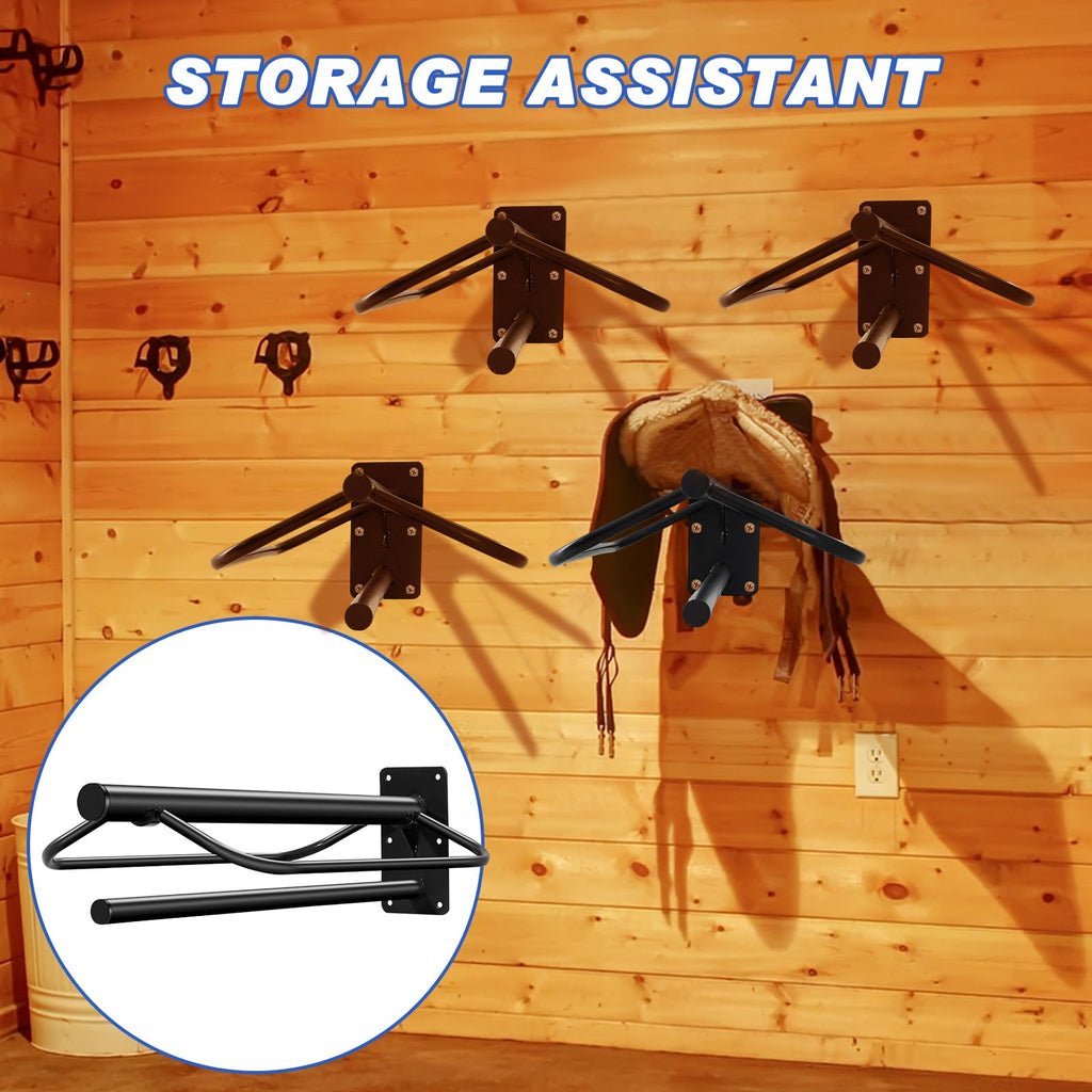 6 Pcs Wall Mount Saddle Rack with Pad Bar B4307