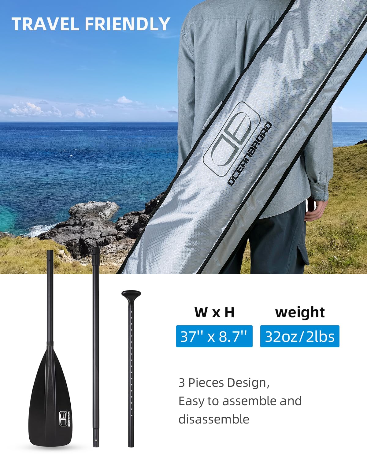 Adjustable Aluminum Alloy SUP Paddle V722898
