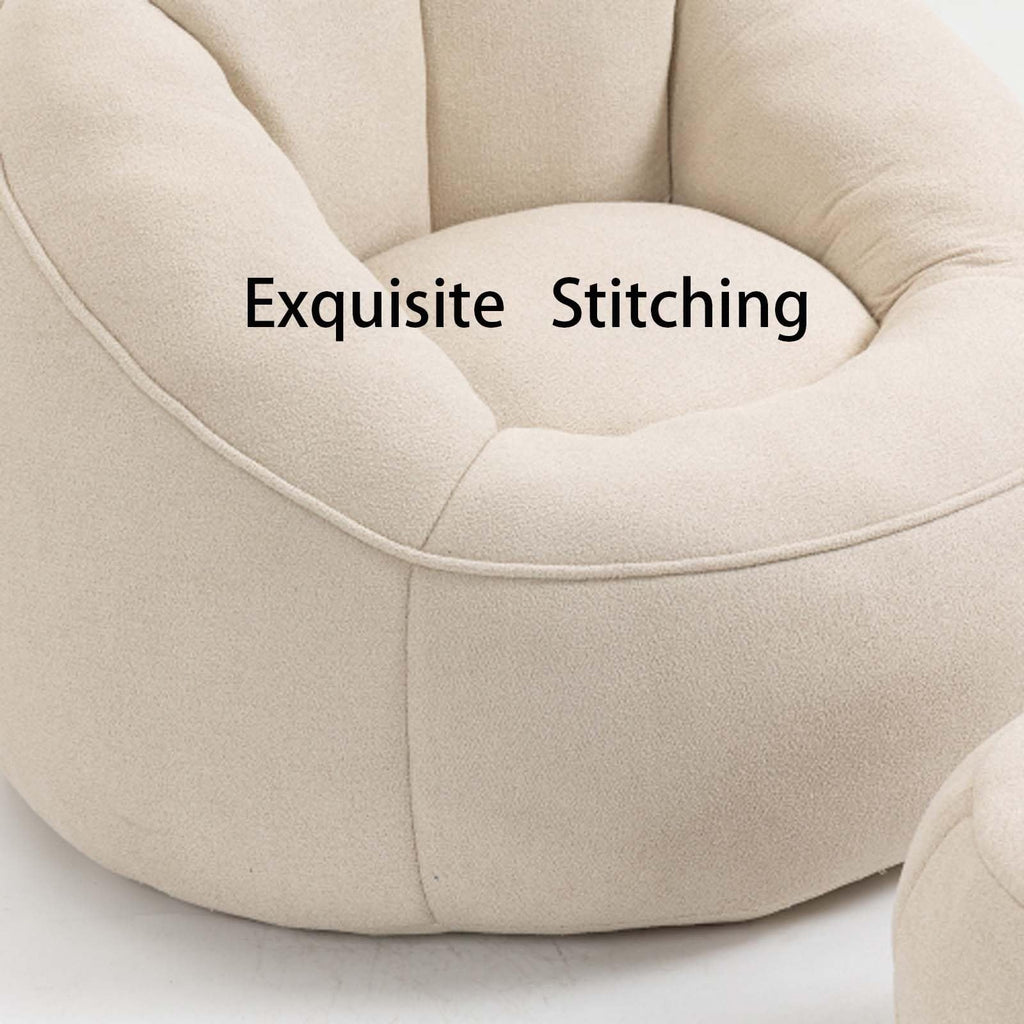 Microfiber Memory Foam Bean Bag Chair with Ottoman D465