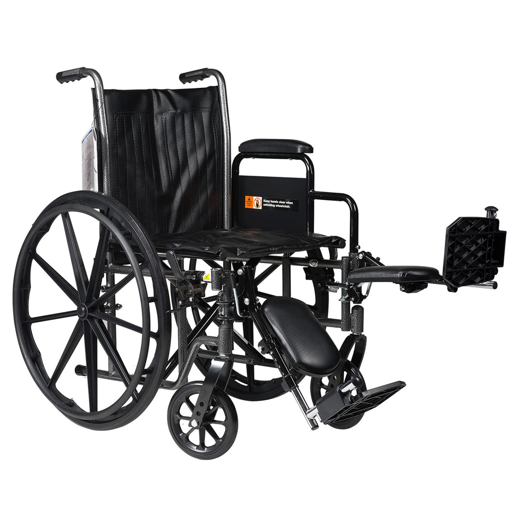 Silver Wheelchair with Detachable Desk Arms & Elevating Leg Rests T7890