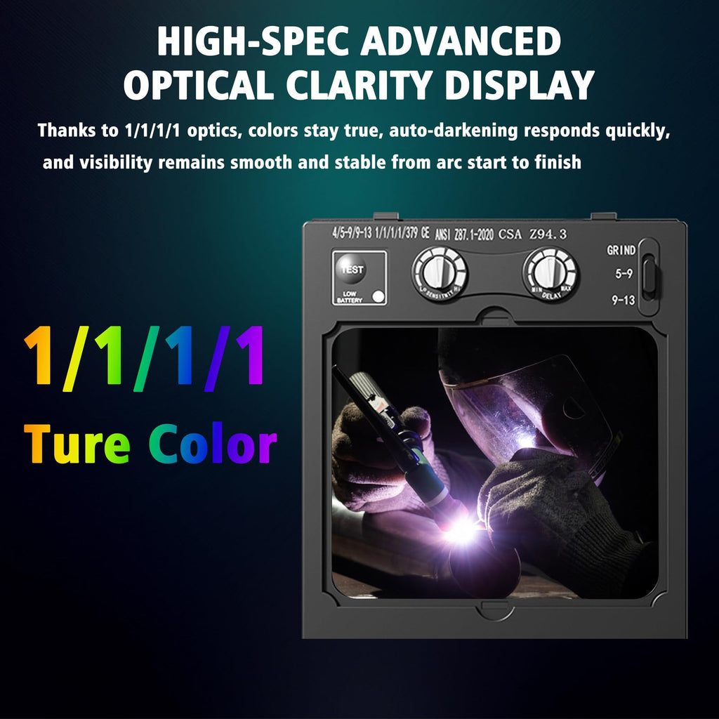 Auto Darkening Welding Helmet with LED Light C7272