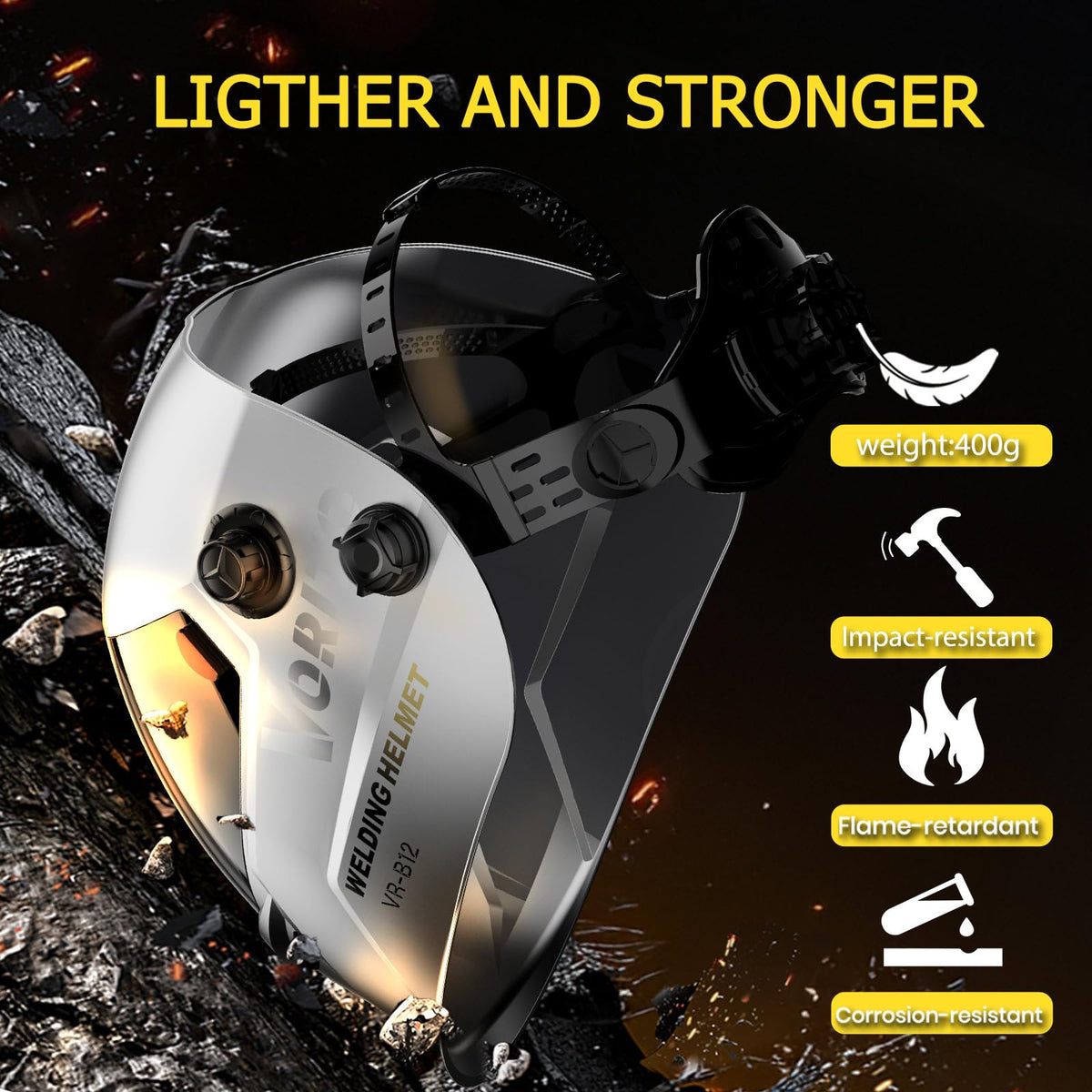 Auto Darkening Welding Helmet with LED Light C7272