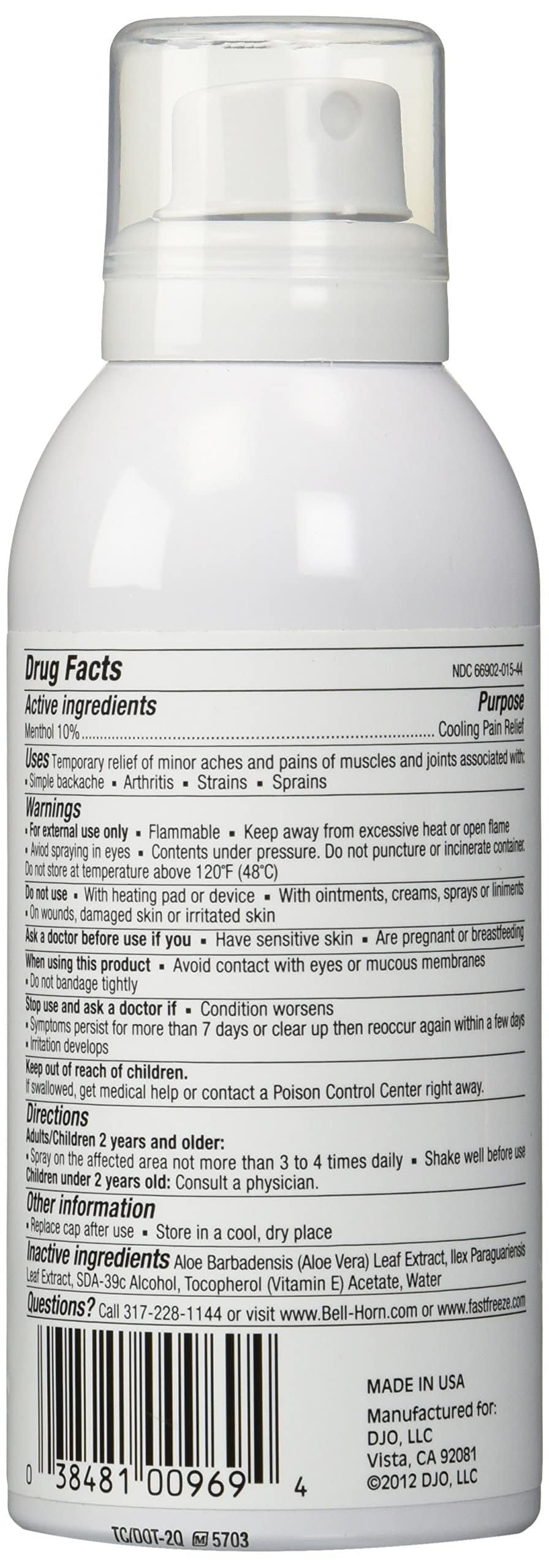 All-Natural Cooling Pain Relief Therapy Continuous Spray 4 fl oz E106165
