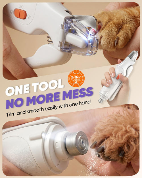 2-in-1 Cat & Dog Nail Clippers with Grinder and LED Lights Q69152