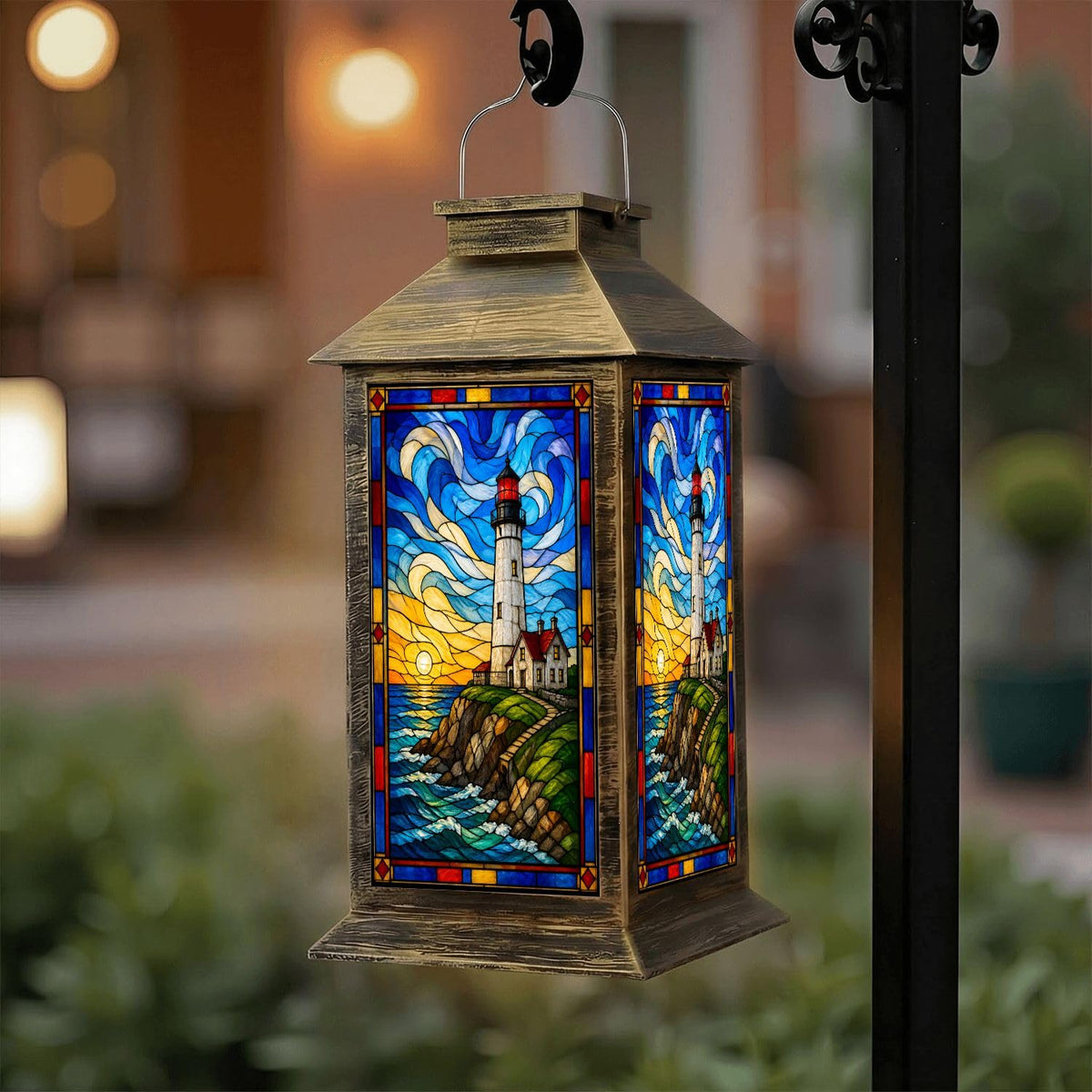 Solar Lantern Outdoor Waterproof LED Hanging Tabletop Lamp M86498