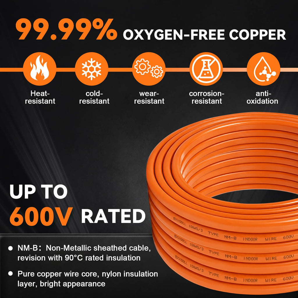 10/3 NM-B Electrical Wire with Ground E87488