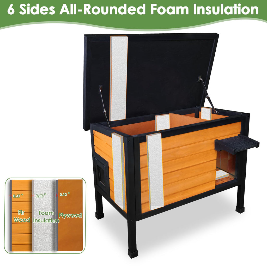 Outdoor Insulated Wooden Cat House I116936