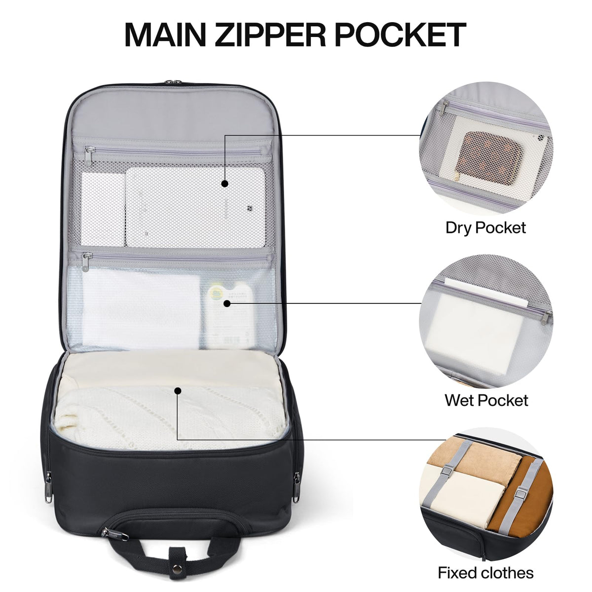 16 Inch Underseat Carry On Luggage with 2 Wheels A229
