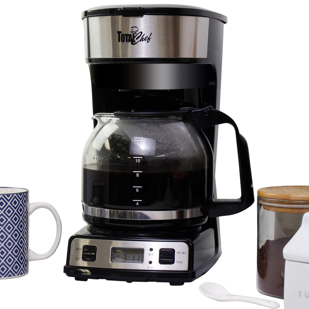 12-Cup Programmable Drip Coffee Maker with Glass Pot U19004