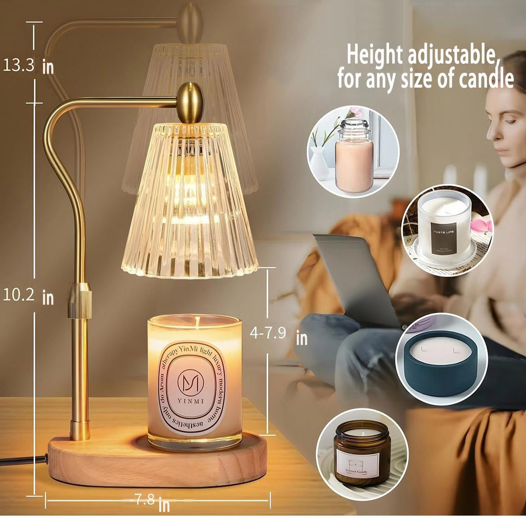 Adjustable Dimmable Candle Warmer Lamp with 2 Bulbs F57396