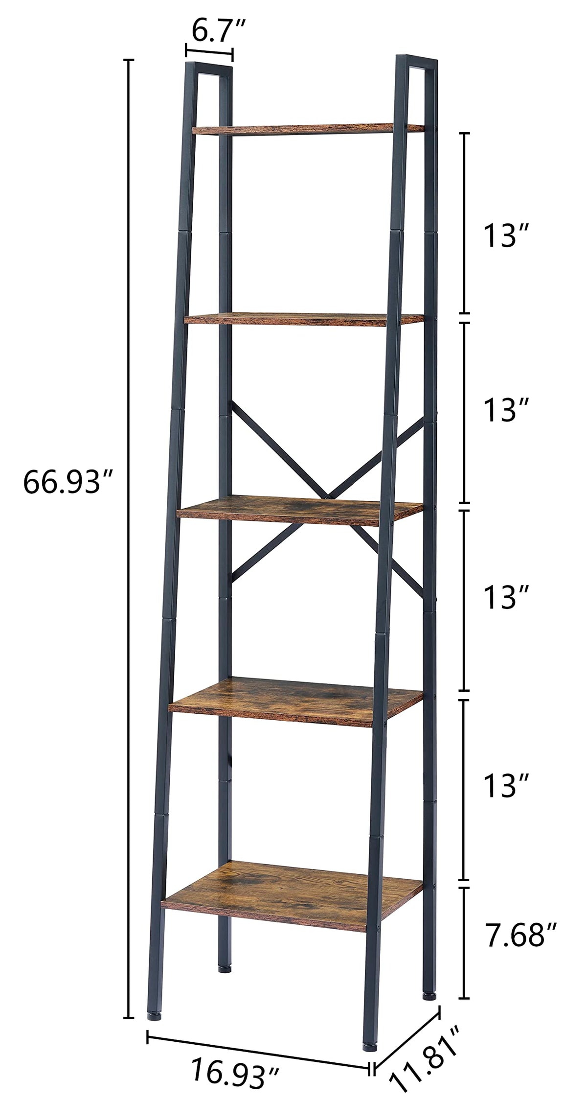 5-Tier Metal Ladder Bookshelf N79949