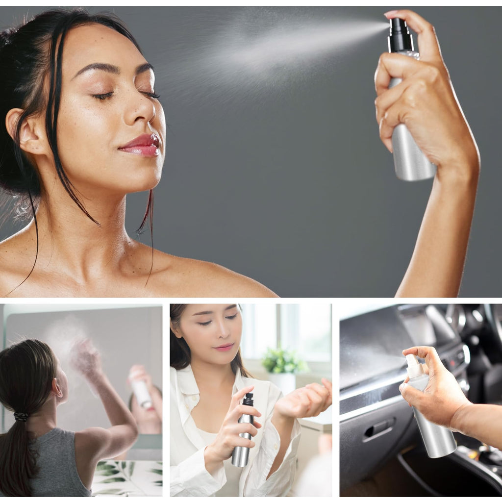 5 Pc 80 ml Aluminum Fine Mist Spray Bottles Q44204