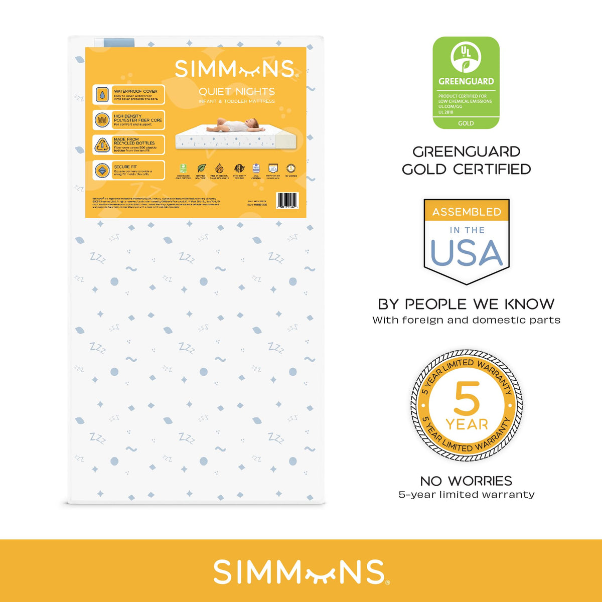 Dual Sided Baby Crib & Toddler Mattress Y216206