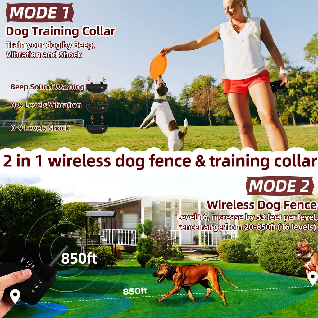 Wireless Electric Dog Fence System 2 Dogs K118692