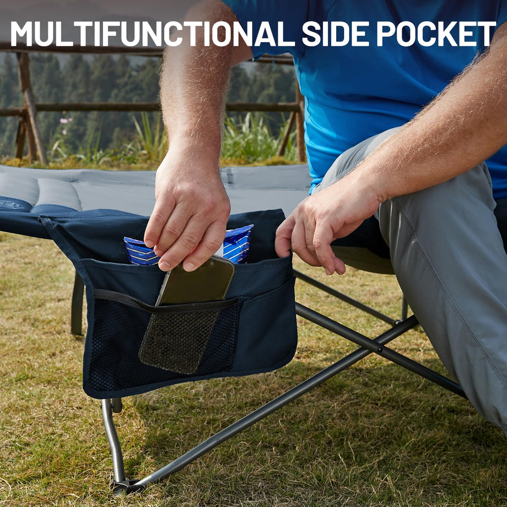 Extra Wide Heavy Duty Camping Cot with Carry Bag N319