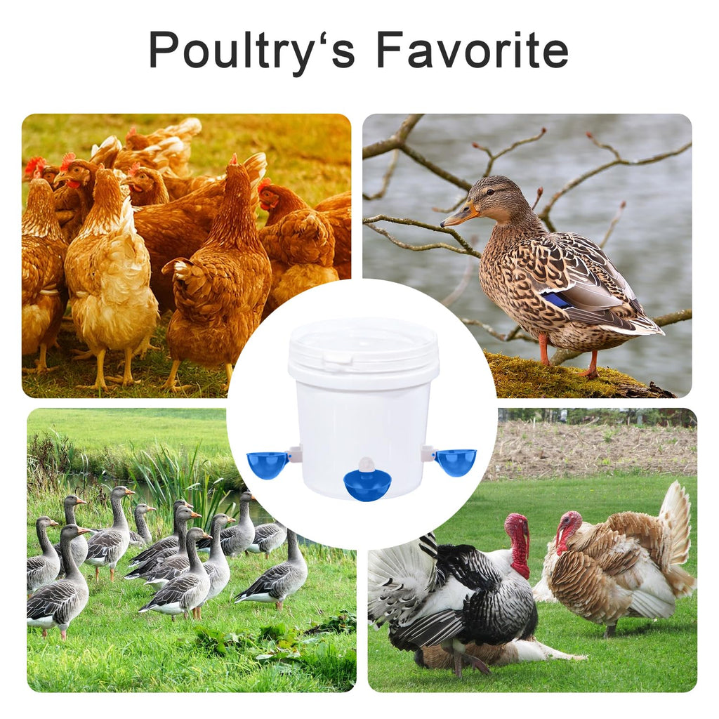 8 Packs Blue Large Chicken Waterer Cups S236