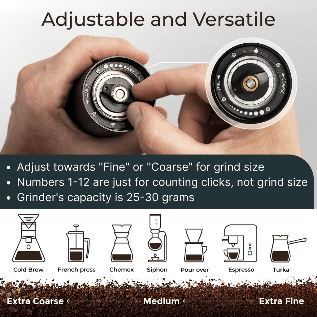 Manual Adjustable Conical Burr Coffee Grinder A2811