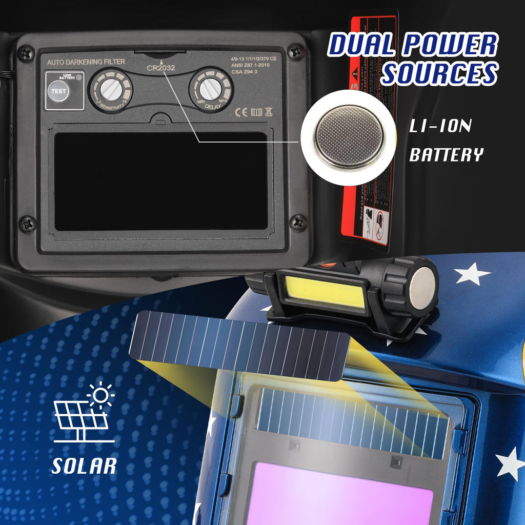 Auto Darkening Welding Helmet with LED Light X312