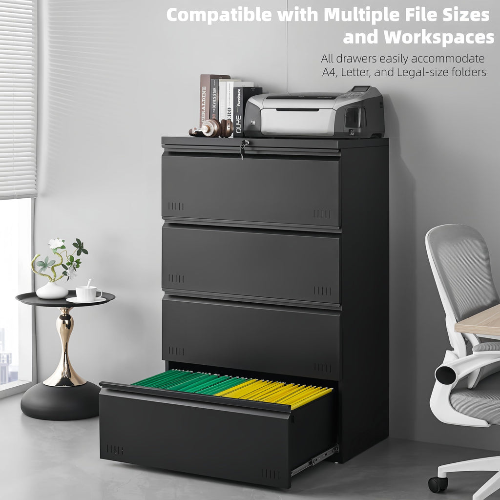 4 Drawer Metal File Cabinet with Lock N454429