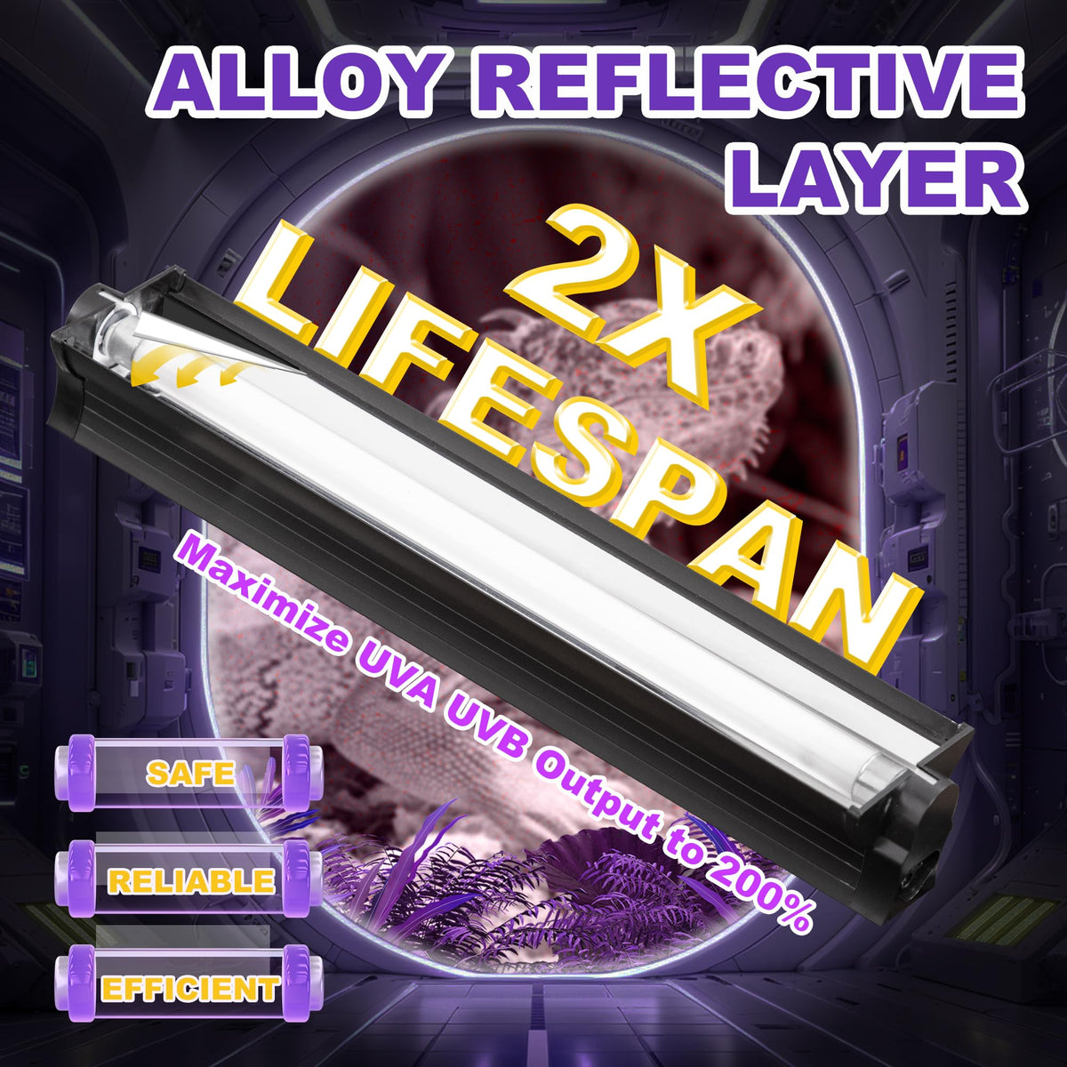 39W T5 HO UVB Fluorescent Reptile Light Combo Kit F704