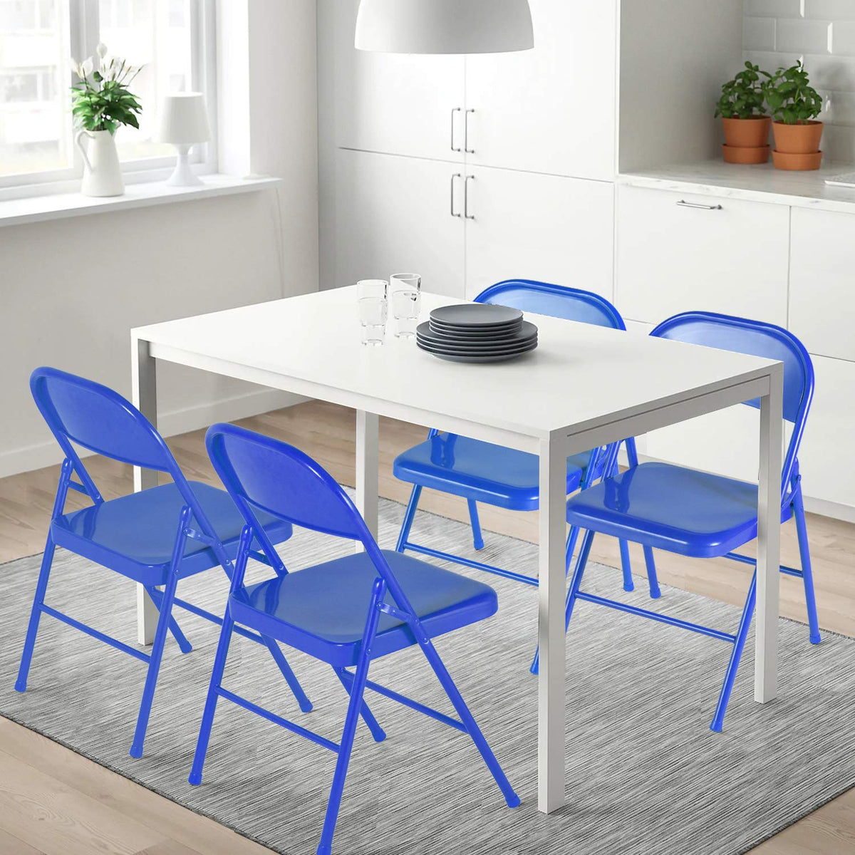 Metal Folding Chairs 4 Pack L45643