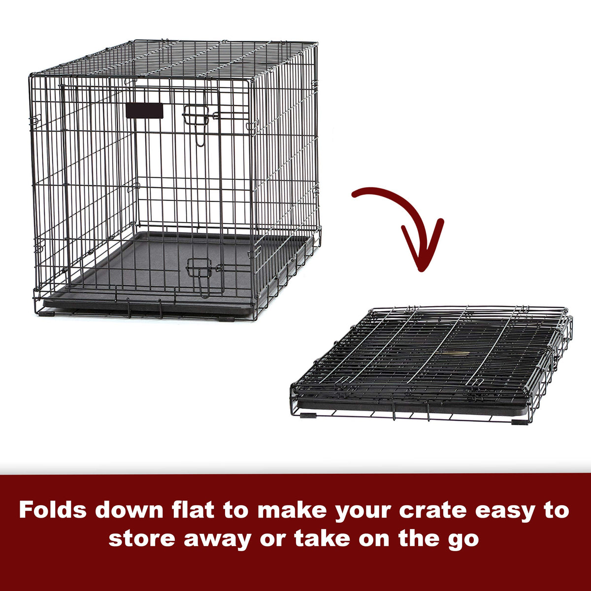 36-Inch Double Door Dog Crate E280