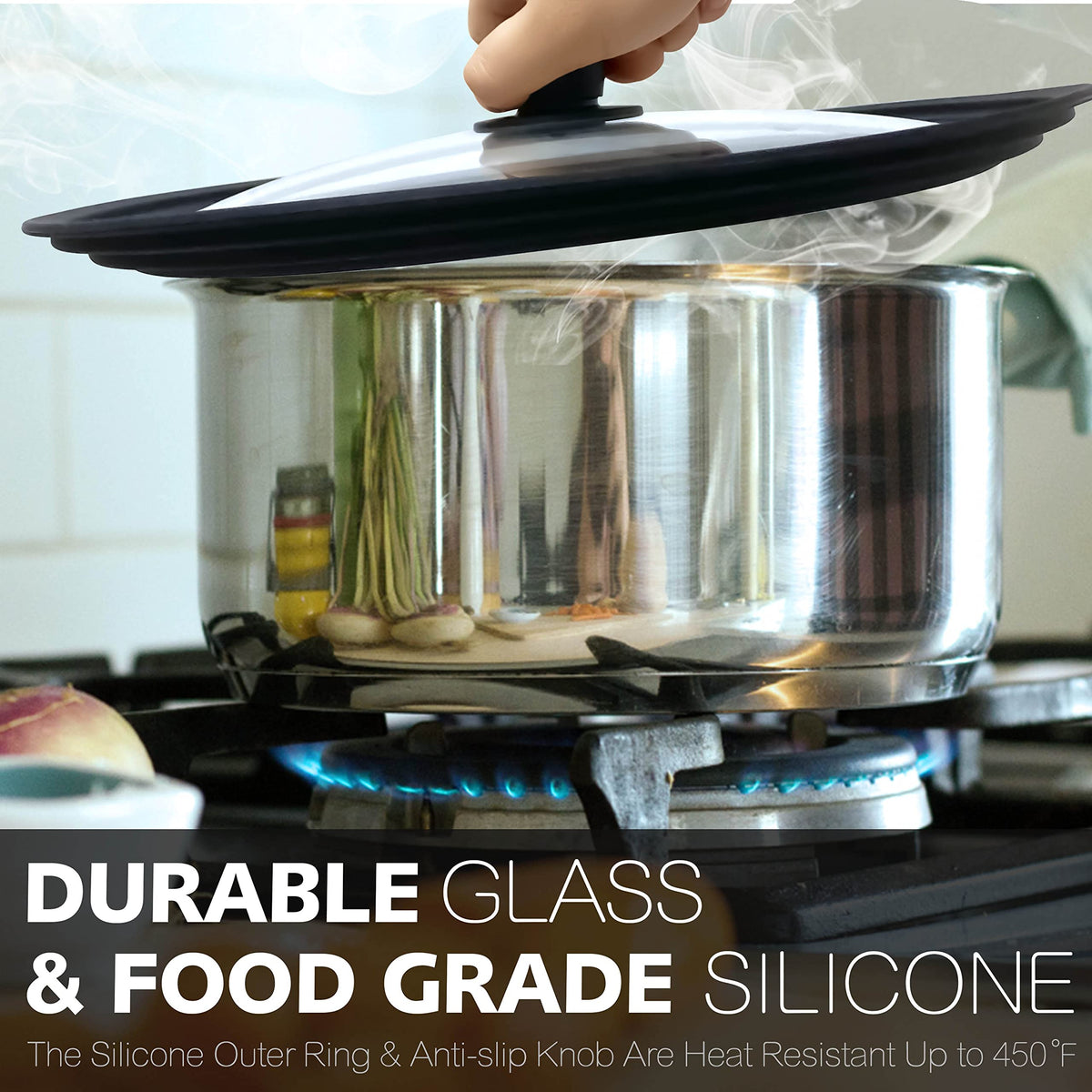 Silicone Universal Lid for Pots, Pans and Skillets N86402