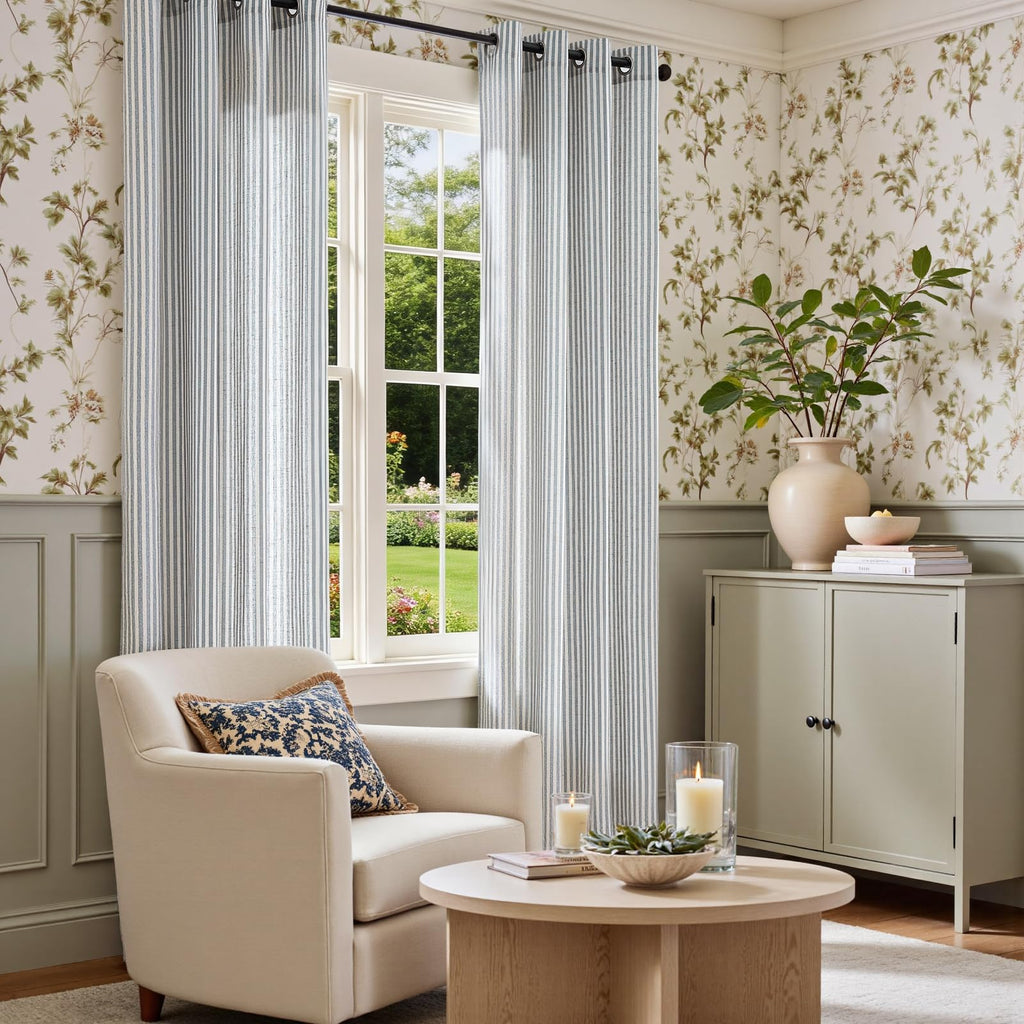 Linen Striped Curtains B2723