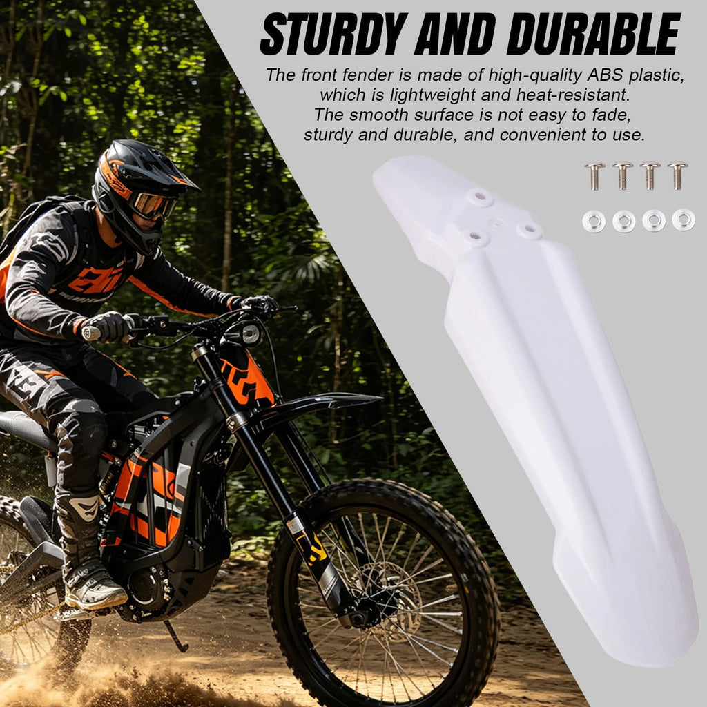 White Dirt Bike & Ebike Front Fender Z94288
