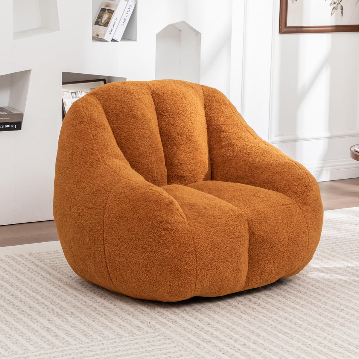 Yellow Memory Foam Bean Bag Chair W86376