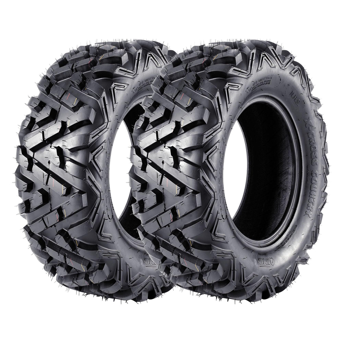 2 Pack 19x7-8 Tubeless All Terrain ATV Tires M91380