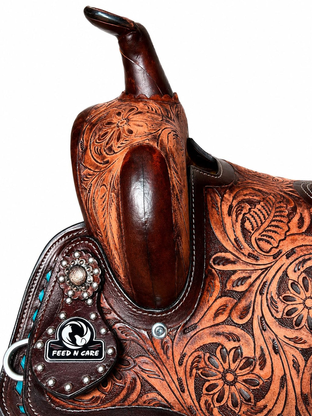 Leather Horse Saddle with Tack Set W914614