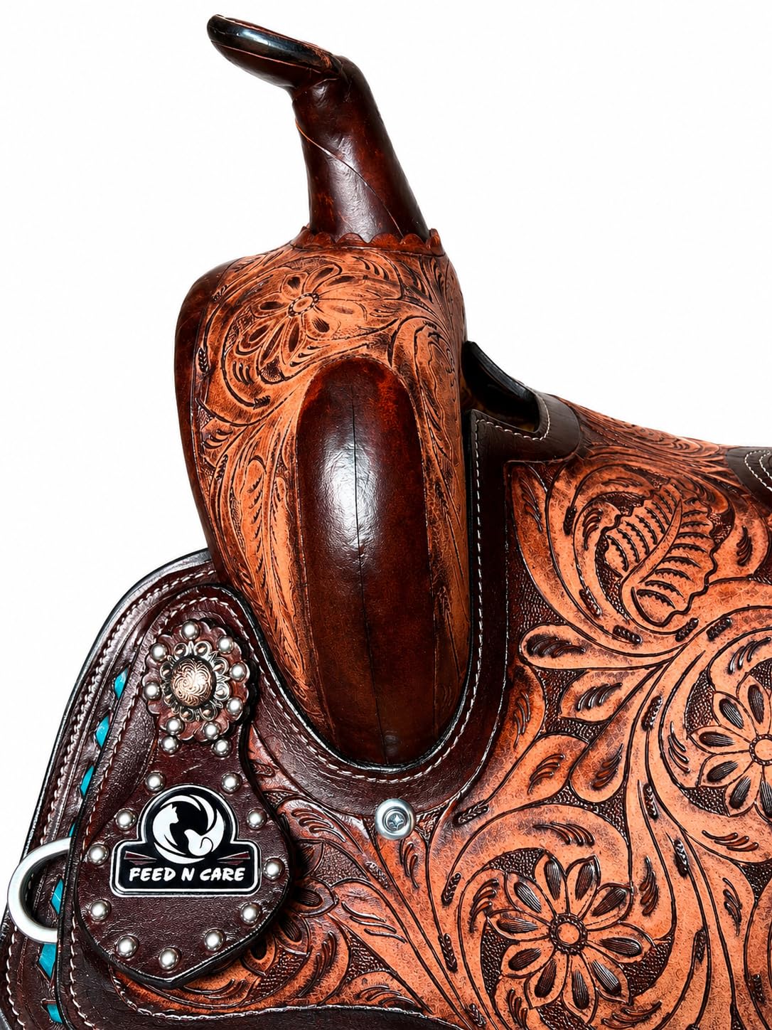 Leather Horse Saddle with Tack Set W914614