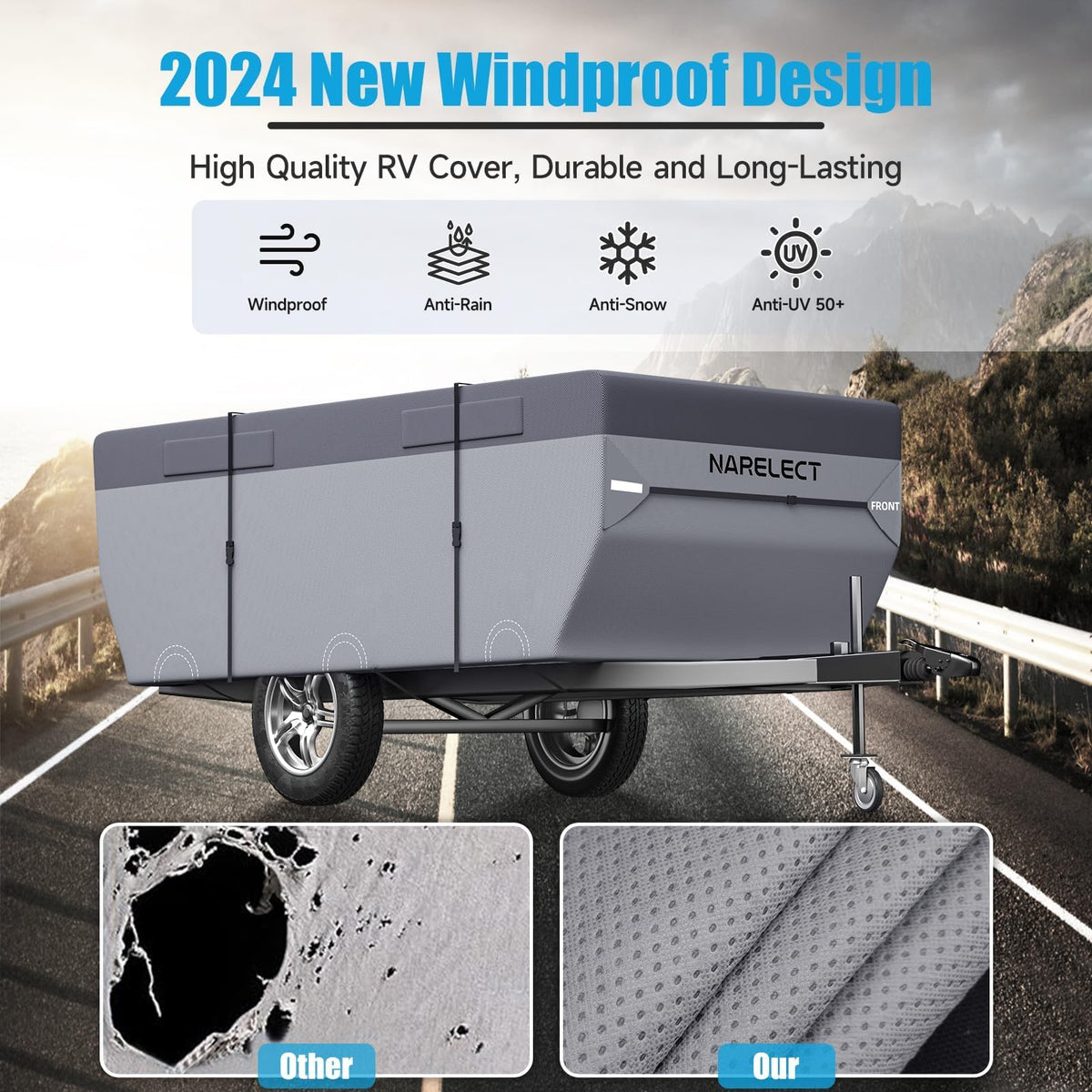 14'-16' 7 Layers Waterproof Anti-UV Ripstop Pop up Camper Cover N228667